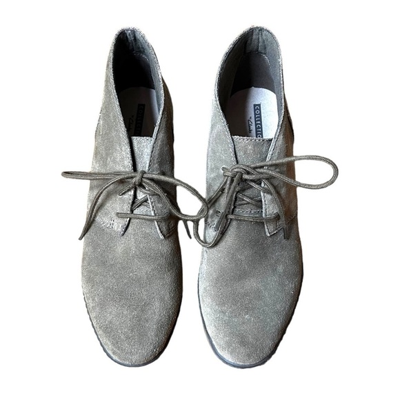 Clarks Hazen Charm Wedge Ankle Booties Womens Size 7.5M Suede Leather - Picture 3 of 9